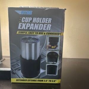 RYDZ Cup Holder Expander - Silver and Black